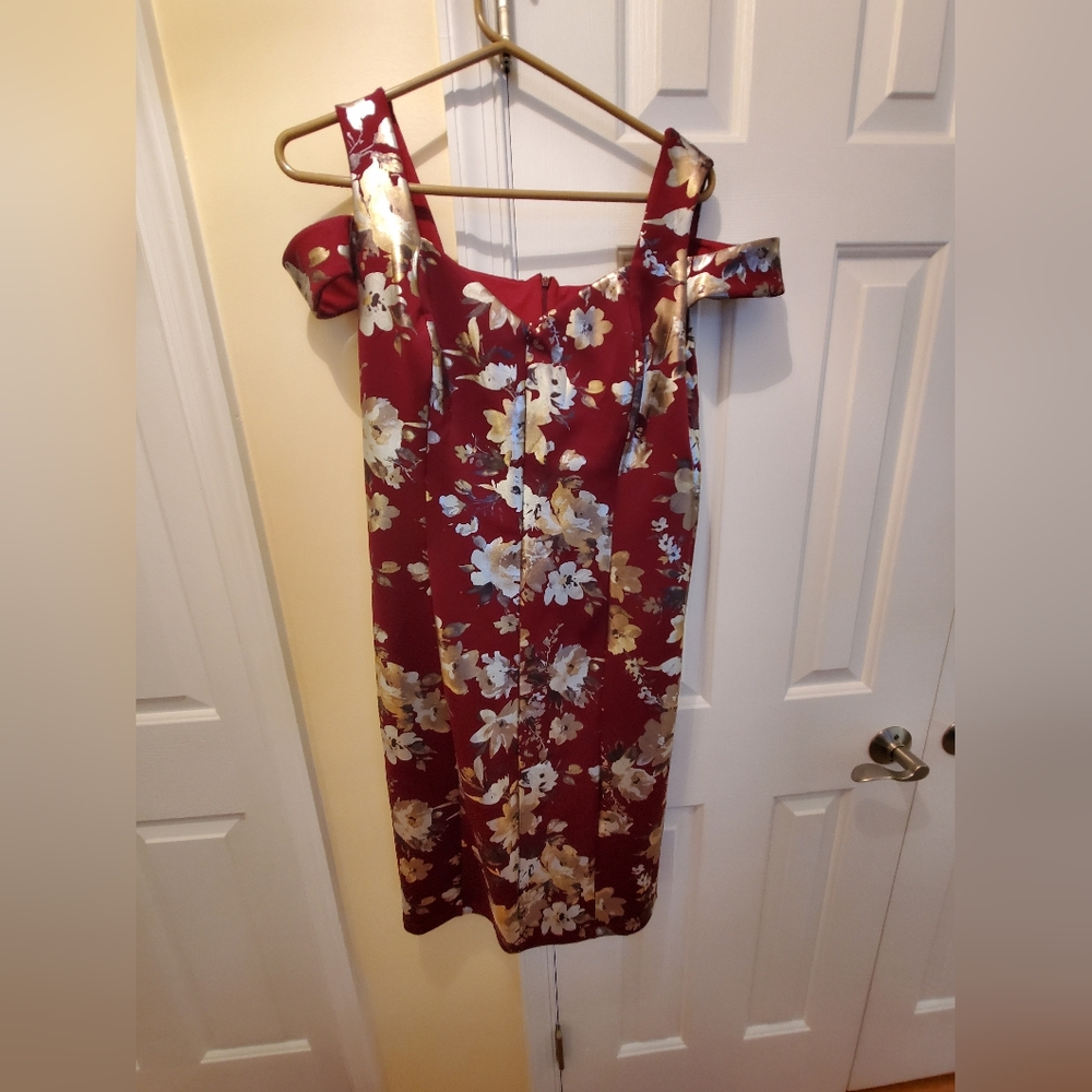 Enfocus Studio Red Metallic Dress
